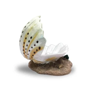 Silver Clam aquarium ornament