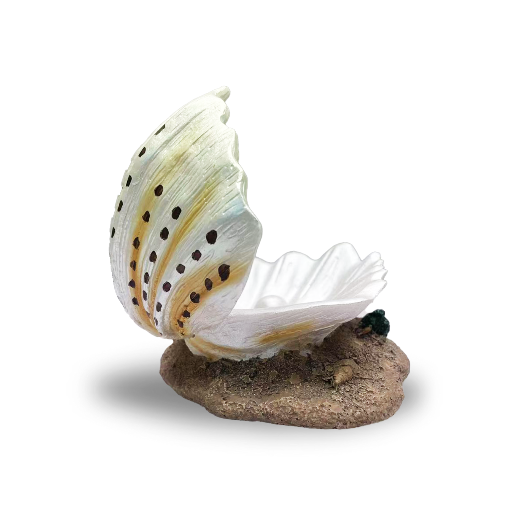 Silver Clam aquarium ornament