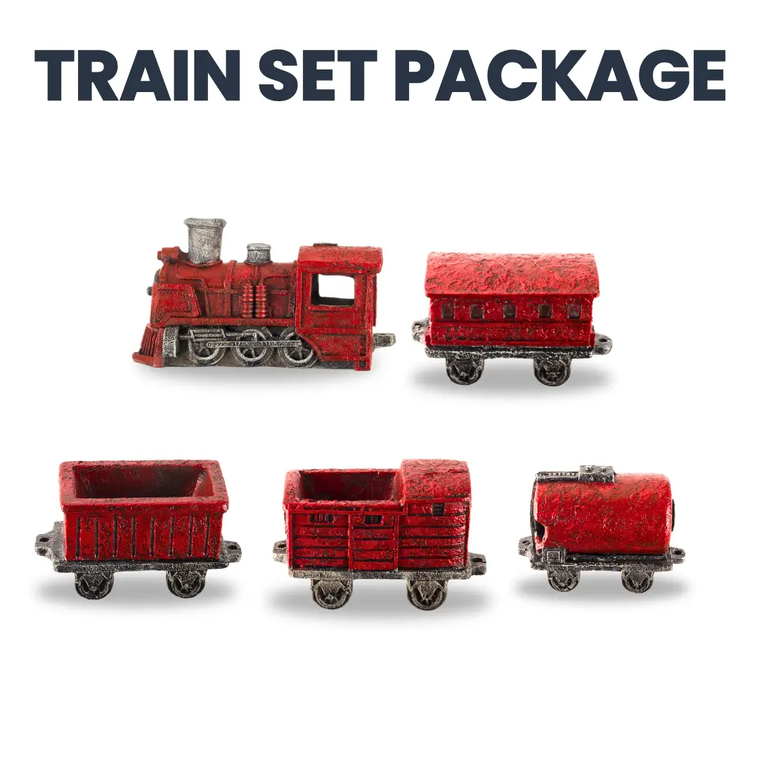 Train Set Aquarium Ornament